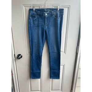 White House Black Market Women's Mid-Rise Medium Denim Wash Slim Fit Jeans Sz 10